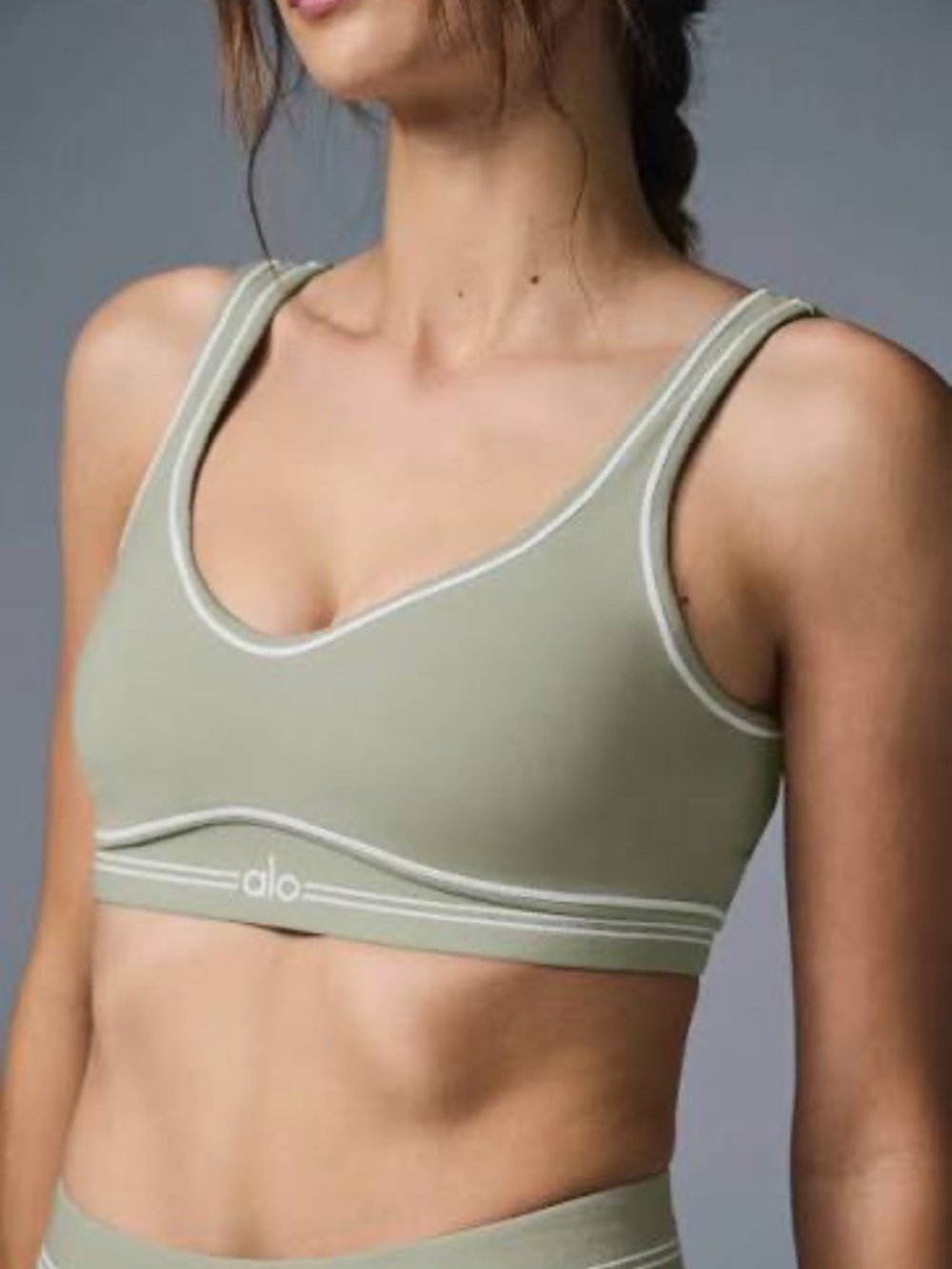 Airbrush Heart Throb Bra, Olive, ALO, S - Picture 2 of 8